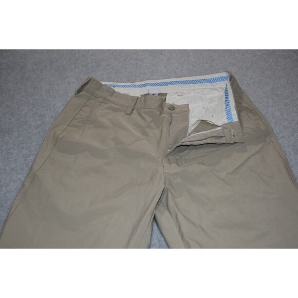 Footjoy Golf Pants Mens Size 32 x 32 Tan Performance Polyester Flat Front - Picture 1 of 7